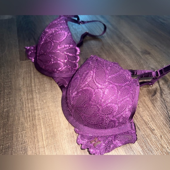 NWOT Savage X Fenty Lightly Lined Lace Purple Bra - Picture 3 of 7